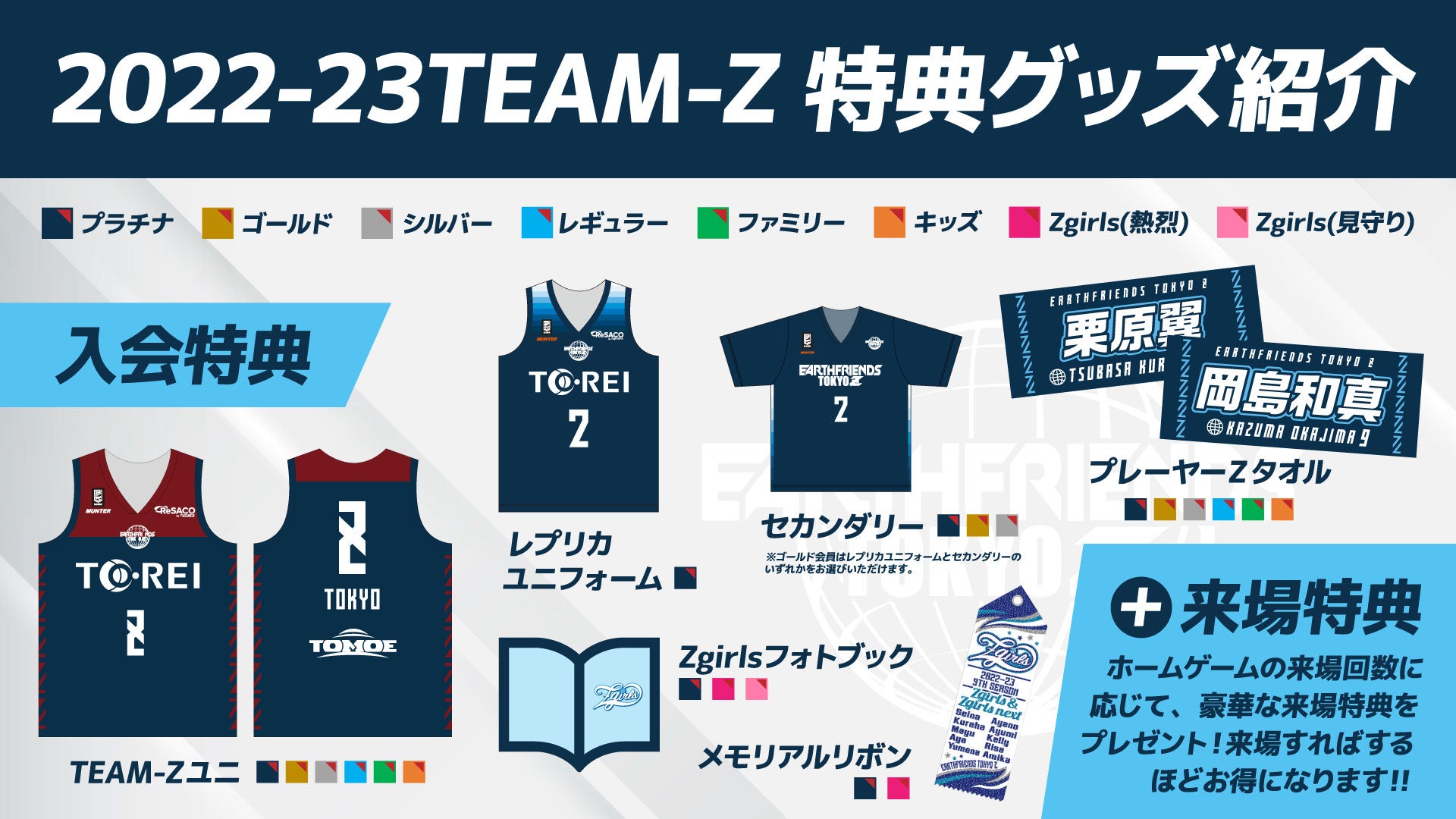 2022-23シーズン「TEAM-Z」 特典グッズのご紹介！ | アースフレンズ東京Z